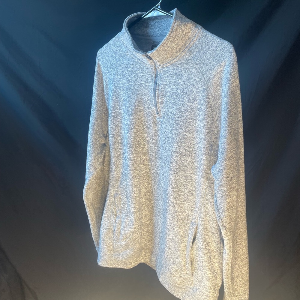 John Bartlett Consensus Quarter Zip Grey Sweater
